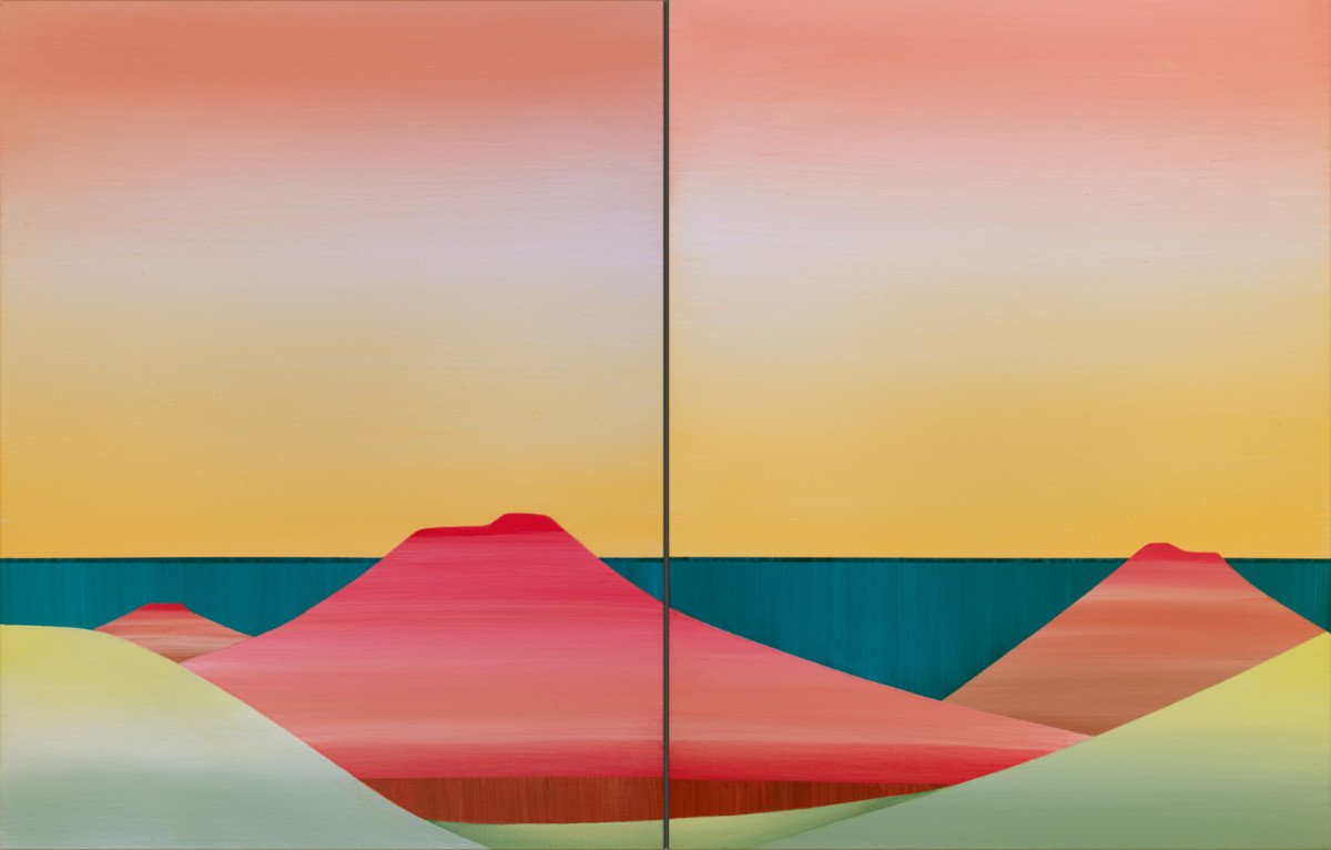 Deserto Rosso Diptych by Karen Cole