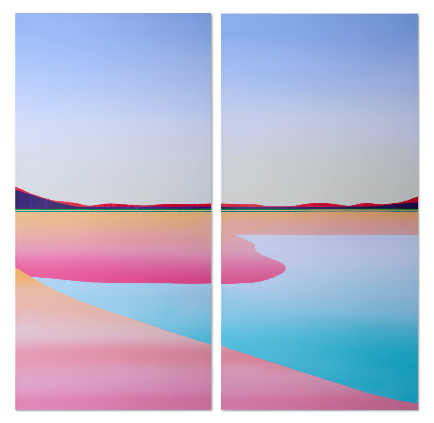 Epic Frontier diptych by Karen Cole