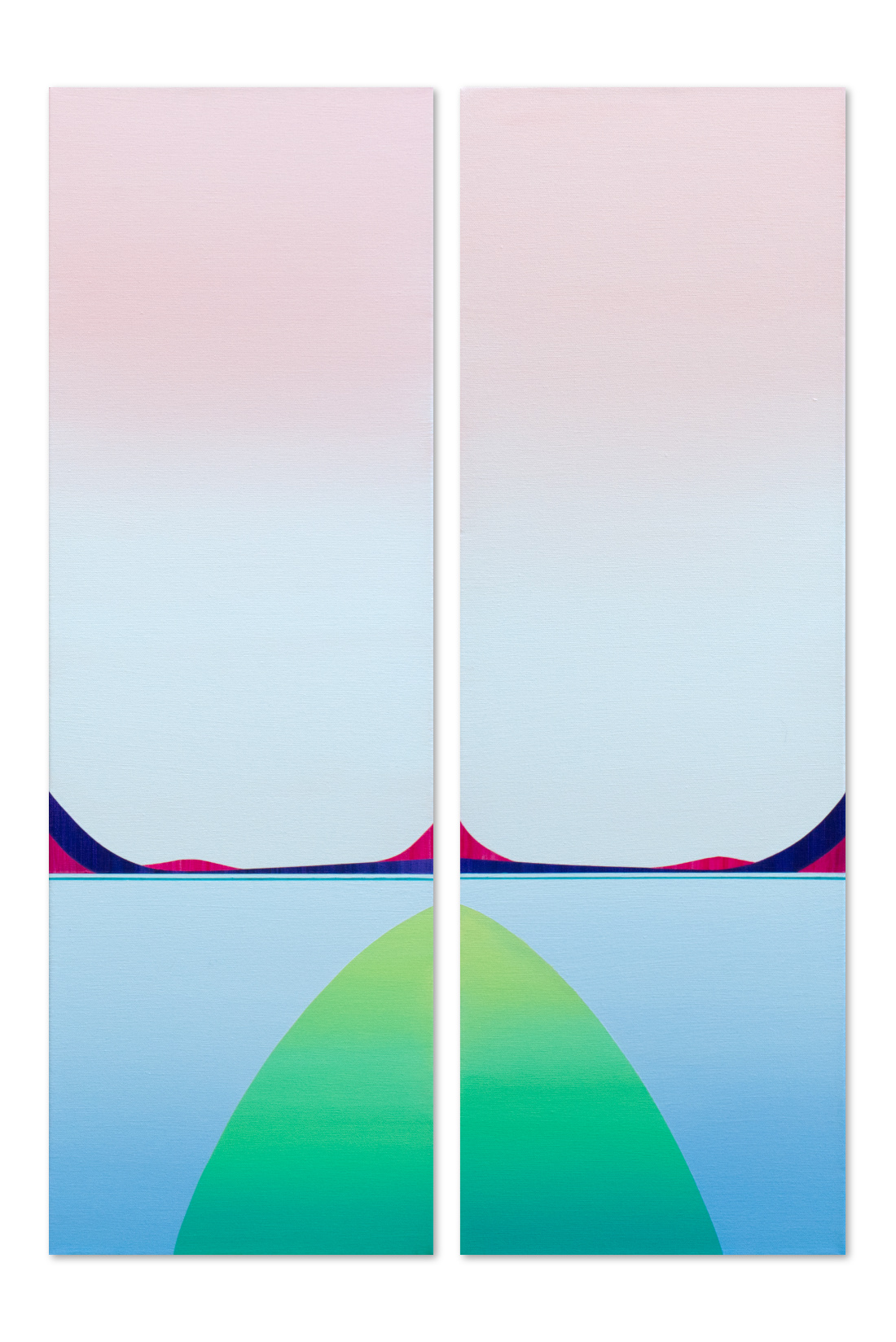 Mirrored Mates diptych by Karen Cole