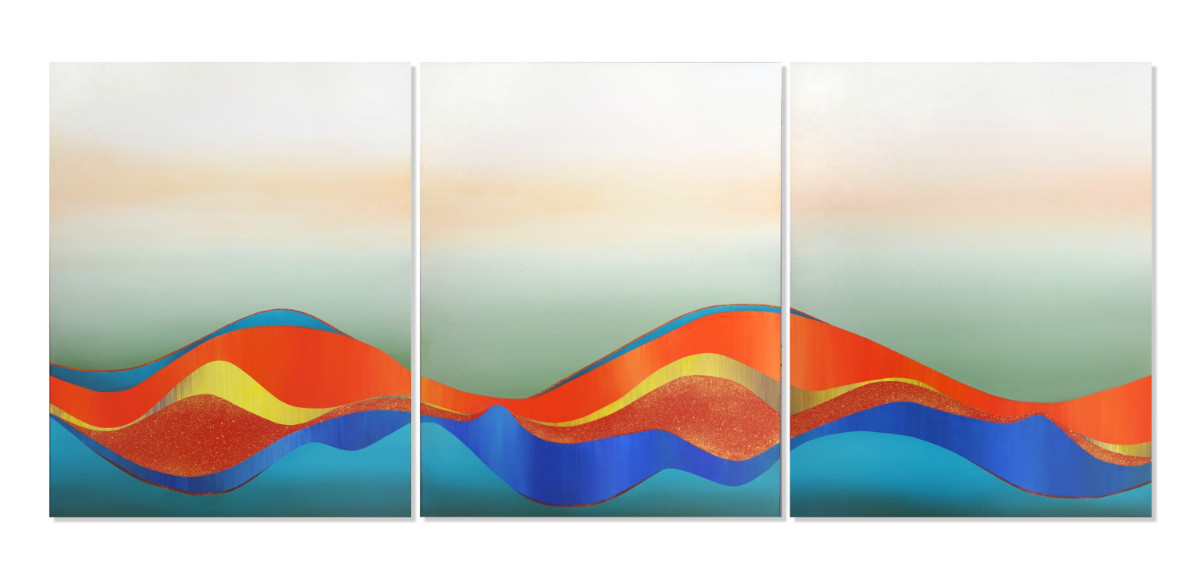 Rolling Dunes Triptych by Karen Cole
