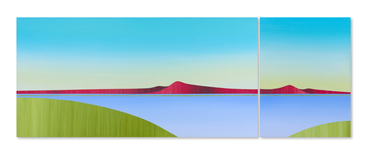 Inland Basin diptych by Karen Cole